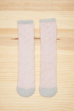 Womensecret Розовые пушистые носки с текстурой розовый 