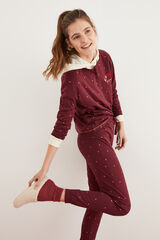 Womensecret Длинная пижама из 100 % хлопка Amore коричневый