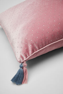 Womensecret Велюровая подушка розового цвета со стразами розовый 