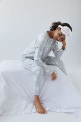 Womensecret Длинная пижама из 100 % хлопка серого цвета «Снупи» серый