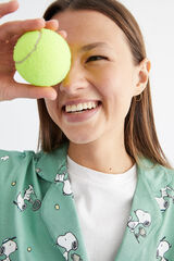 Womensecret Зеленая ночная рубашка миди «Снупи» 100 % хлопок цветной