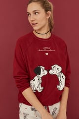 Womensecret Красная пижама из флиса «Поцелуй» из коллекции «101 далматинец» красный