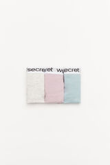 Womensecret Набор из 3 трусиков-танга разных цветов 100 % хлопок бежевый