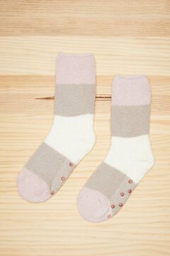 Womensecret Пушистые носки разных цветов в полоску цветной